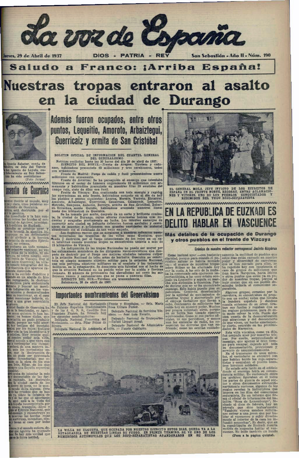 La Voz de España, 1937-04-29-1 1