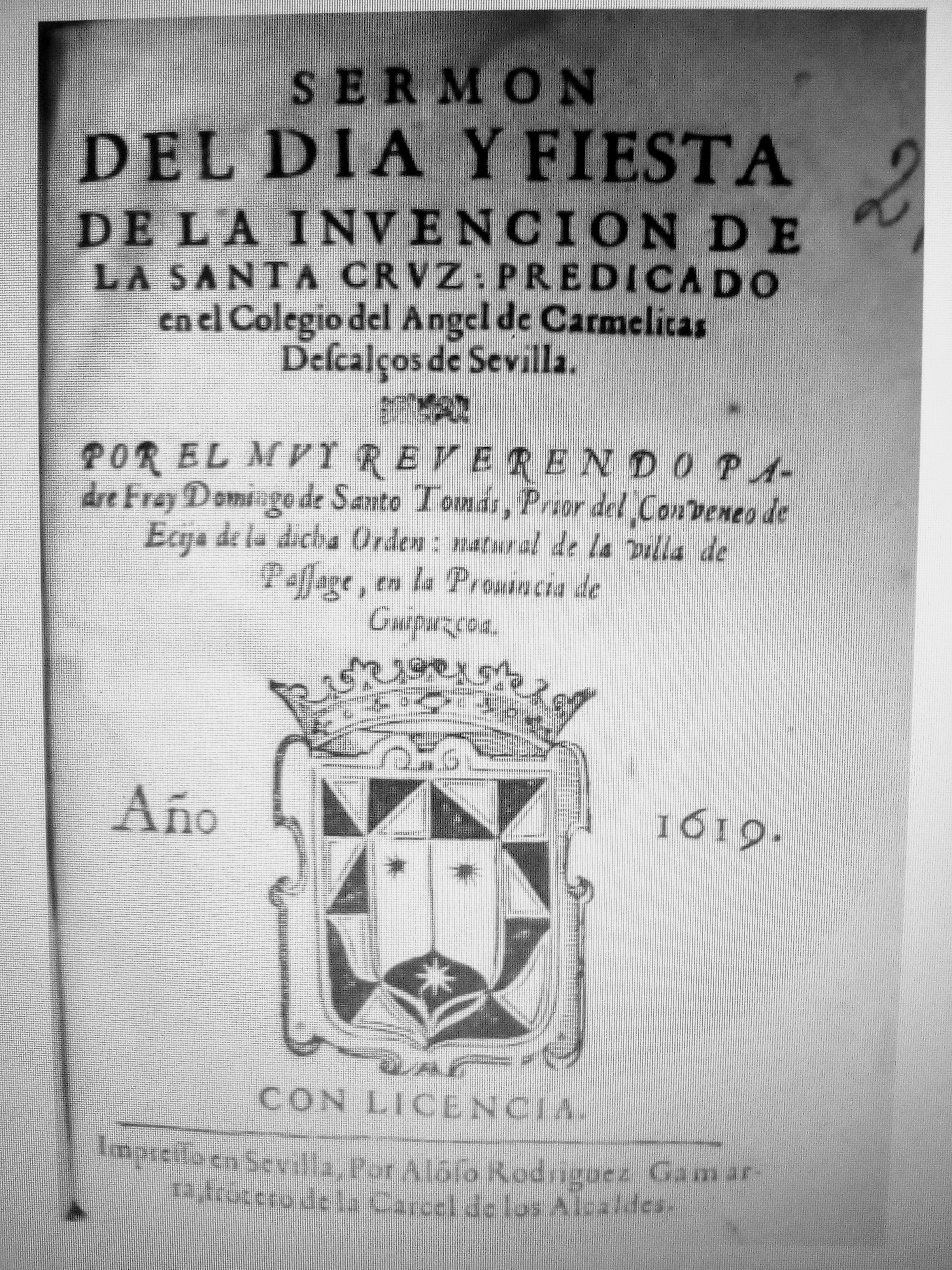 1. Portada del libro publicado en 1619 en Sevilla