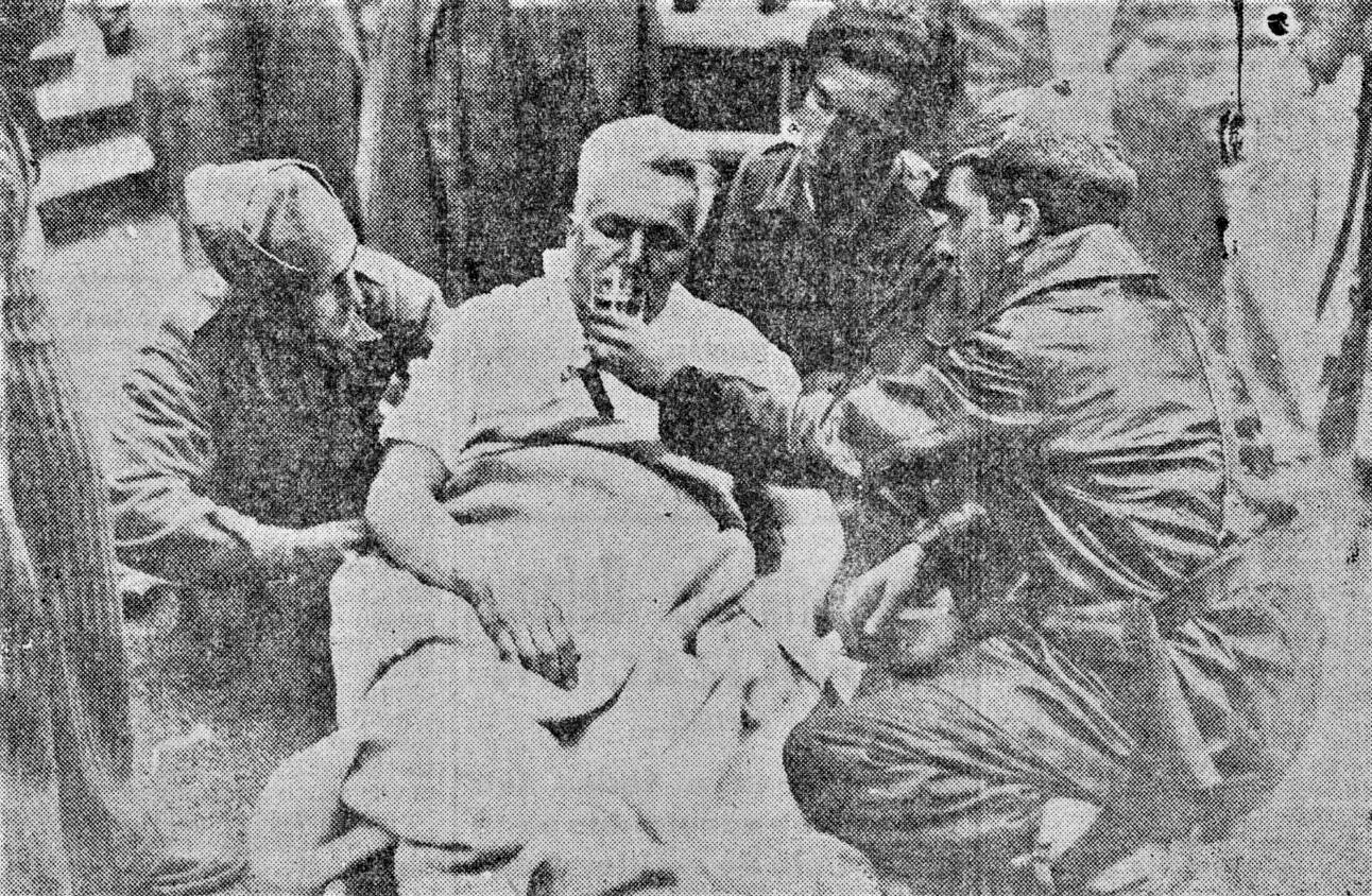 El intérprete Paul Freese tras ser capturado por las tropas republicanas el 05.04.1937 Fuente Eu - copia