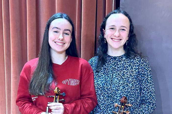 Bartolome Ertzillako Nahia Olivares eta Lide Roman hautatu dituzte Euskadiko Ikasleen Orkestrarako