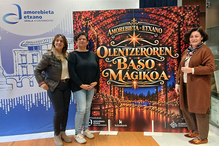 La infancia de Amorebieta estrenará el parque iluminado de Olentzero en Jauregibarria